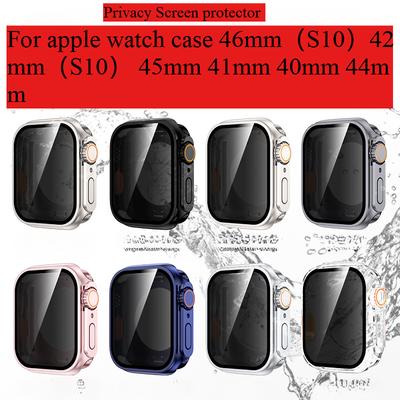 Для Apple Watch Чехол 46мм 45мм 40мм 41мм 44мм Защитное стекло для экрана конфиденциальности Covse Для iWatch Серии 10 9 8 7 6 4 SE Защитный бампер