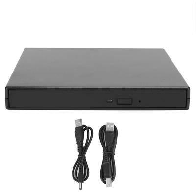 Внешний оптический привод USB2.0 Высокоскоростной портативный DVD-привод для ноутбукаЧерный