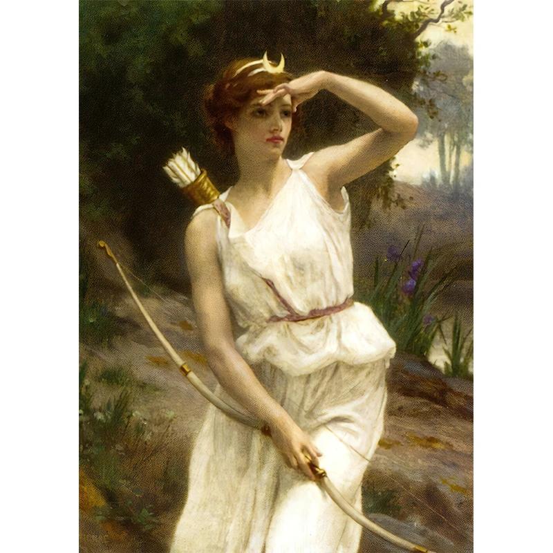 Waterhouse Canvas Painting Prints Mythology Wall Art Myth Goddess Picture Poster Print Vintage Canvas Poster for Home Room Decor
