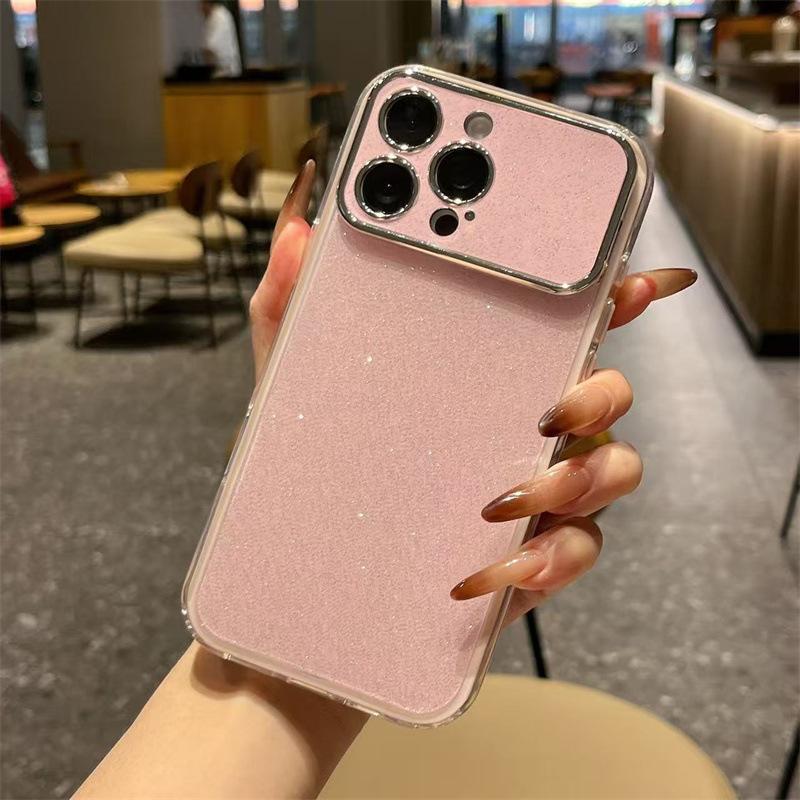 Чехол-накладка 3-в-1 с блестками для нового телефона iPhone, Apple 16pro, большие окна, 15pro, однотонный, 14pro