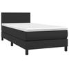 Maison Exclusive - Sommier à lattes de lit avec matelas et LED Noir 90x200 cm