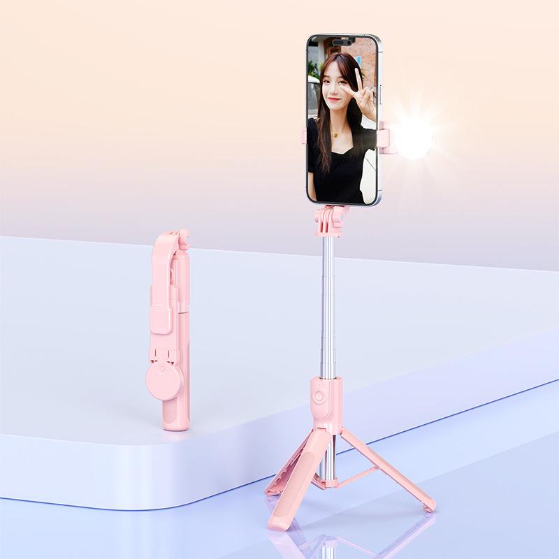 Wireless Bluetooth Selfie Stick with Tripod Stand - Portable Handheld & Floor-Standing for Travel