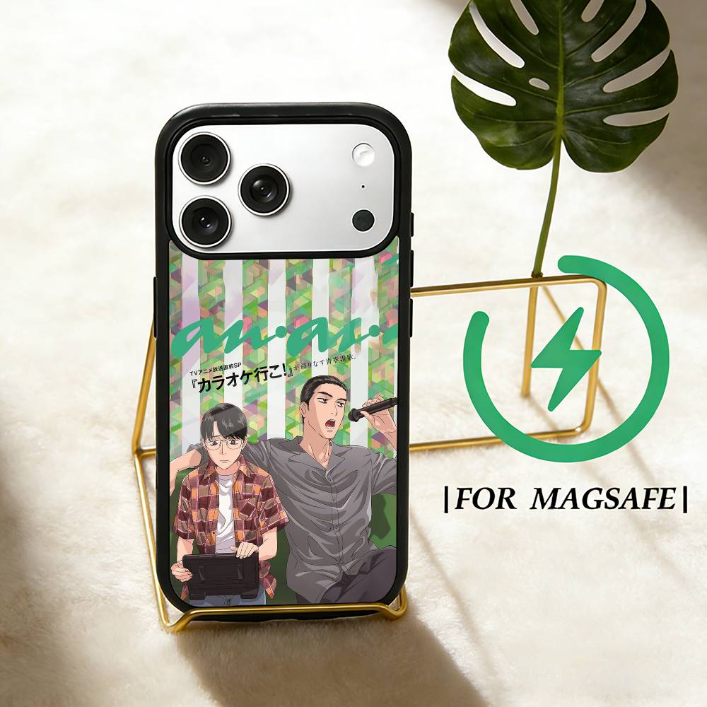 Аниме L-Пойдем в Караоке Чехол для Телефона Для iPhone 17,16,15,14,13,12,Plus,Pro,Max Для Magsafe Магнитная Беспроводная Зарядка