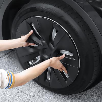 Для Tesla Hub Cover 19 дюймов 4 шт./компл. Auto Hub Cover Modification Decorative Protection Wheel Ring Подходит для Tesla Model Y 2020-2024