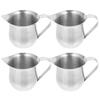 NUOLUX Молочник/Кувшин, Мини 50 мл Нержавеющая сталь, Соусник, Молочник, Кофе, Сливки, Соусник, Чашка, Молочник, 7,5x5,5x4,5 см, Серебристый, Упаковка из 4 штук