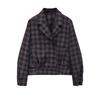 2026 spring new European and American cross-border women's clothing street fashion plaid double-breasted jacket w027 1199