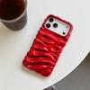 Glossy 3D Melting Ice Cream Solid Color Pleated Wrinkled Soft TPU Shockproof Case for iPhone Air 17 16 15 Plus 14 13 Pro Max