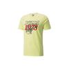 Scouted Logo Printed Sports Round Neck Short Sleeve T-Shirt Men Tops Light-Yellow 532120-02