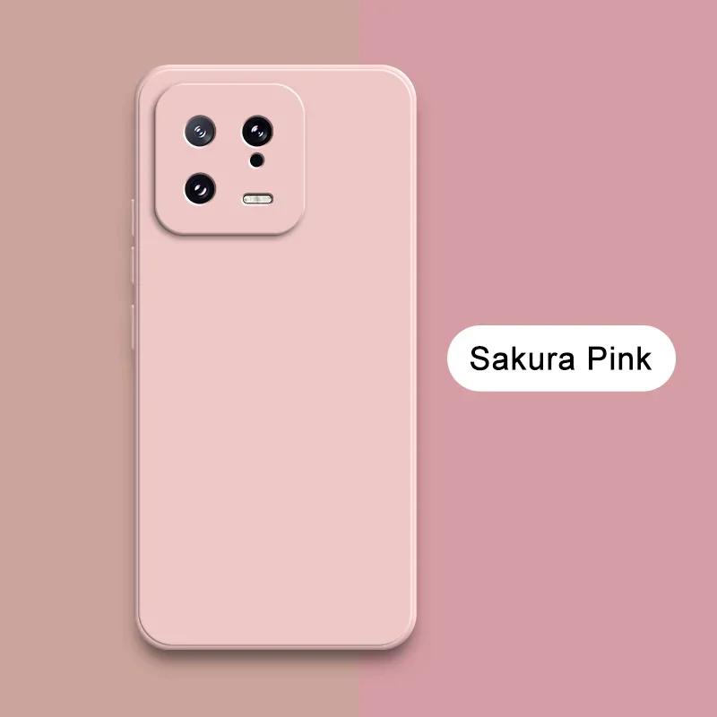 Square Liquid Silicone Phone Case for Xiaomi 13 13T Pro Ultra Lite 360 Protective Soft Back Cover Mi 13Pro 13Lite Shockproof Bag