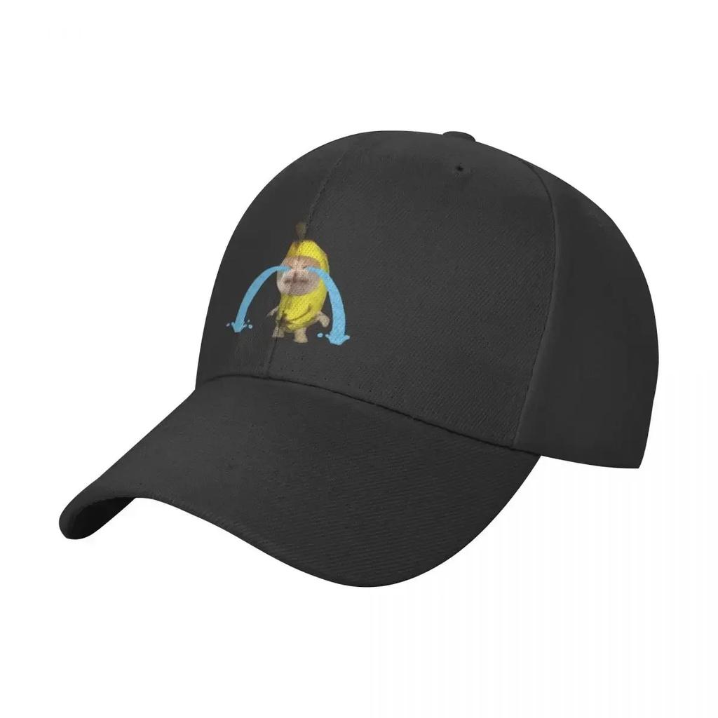 Banana Cat Crying Meme Baseball Cap Sunscreen Golf Unisexs Tennis WoUnisexs