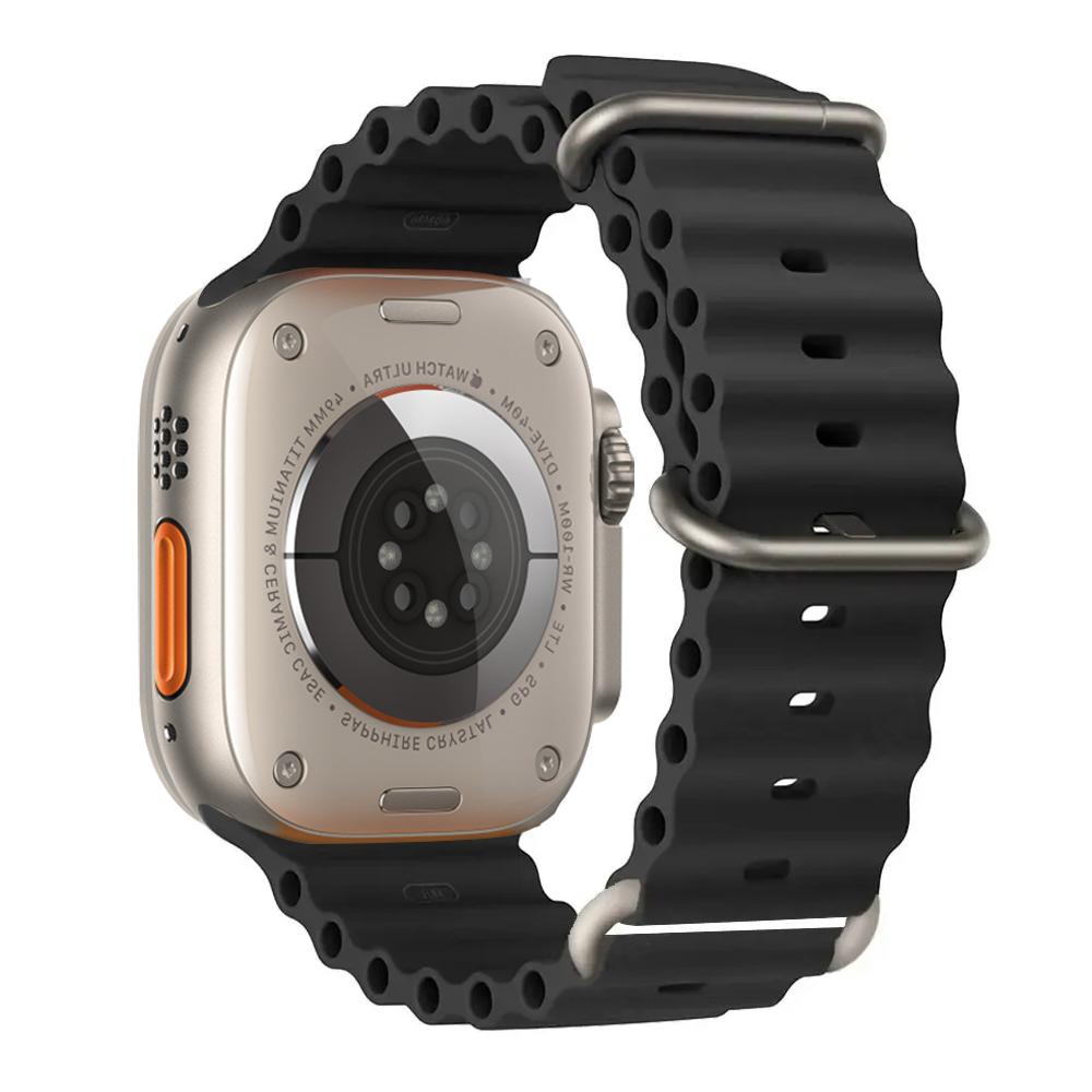 Ocean Strap for apple watch Band 49mm 44mm 40mm 45mm 41mm 46mm silicone bracelet correa iWatch series 7 6 5 3 se 8 9 10 ultra 2
