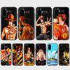 DT35 One Piece Ace Case for iPhone 16 15 Plus 14 13 12 11 Pro 8 7 6S 6 SE 5S X XR XS Max Realme C30 C33 C31 9I Huawei P30 Black Soft Cover