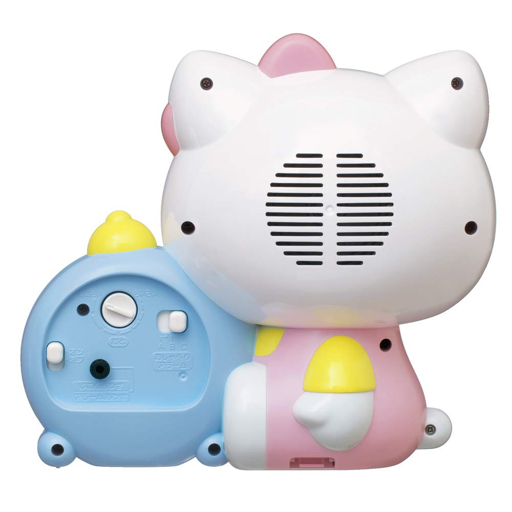 Seiko Clock Alarm Clock, Table Clock, Character Sanrio Hello Kitty, White, 184x202x118mm, JF382A