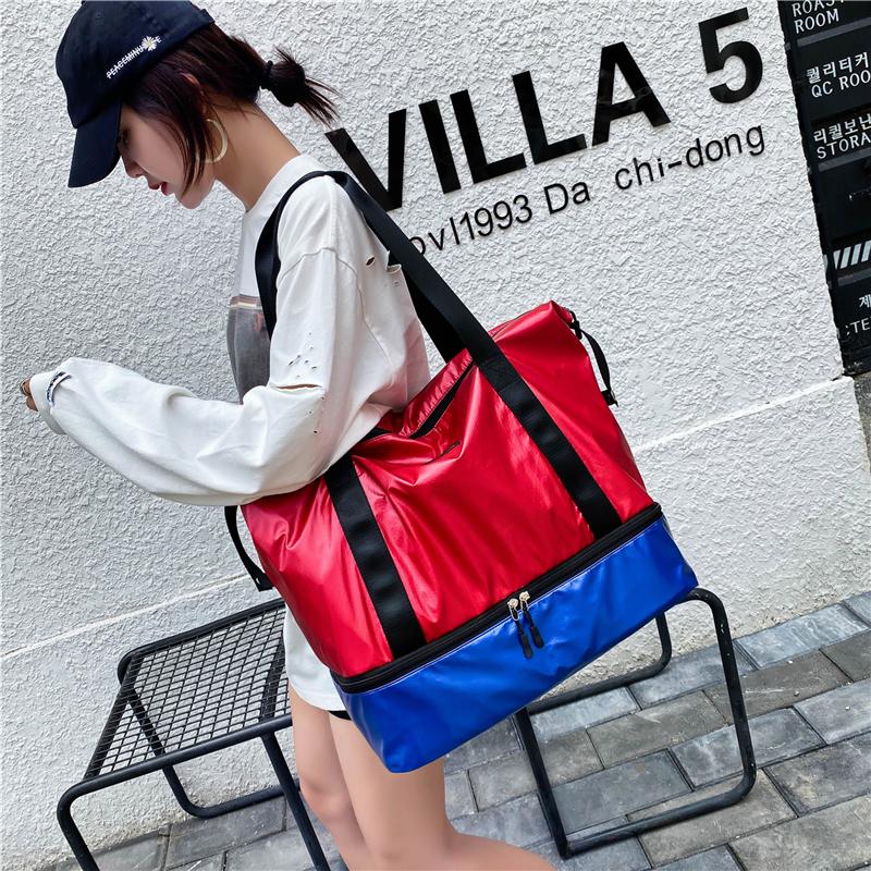 Дорожная сумка Портативная большая сумка Женская уличная дорожная сумка для сухого и влажного отделения для упражнений Фитнес-сумка
