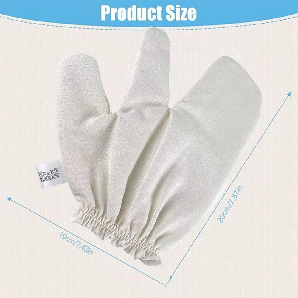 Garshana Raw Silk Massage Gloves Exfoliating And Non-slip Eco-friendly Durable Gloves Self-Massage Reusable Tool Treatments