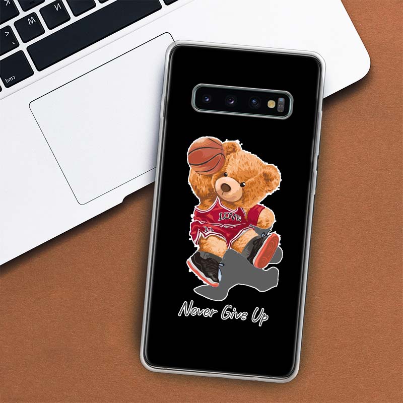 Модный брендовый чехол для телефона с медведем для Samsung Galaxy M21 M12 M31S M32 M51 M52 Note 20 Ulte 10 Plus 9 8 J4 J6 + J8 M11 F52 F62
