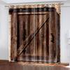 Rustic Curtains Wooden Barn Door In Farmhouse Image Desgin Rural Art Architecture Print Living Room Bedroom Window
