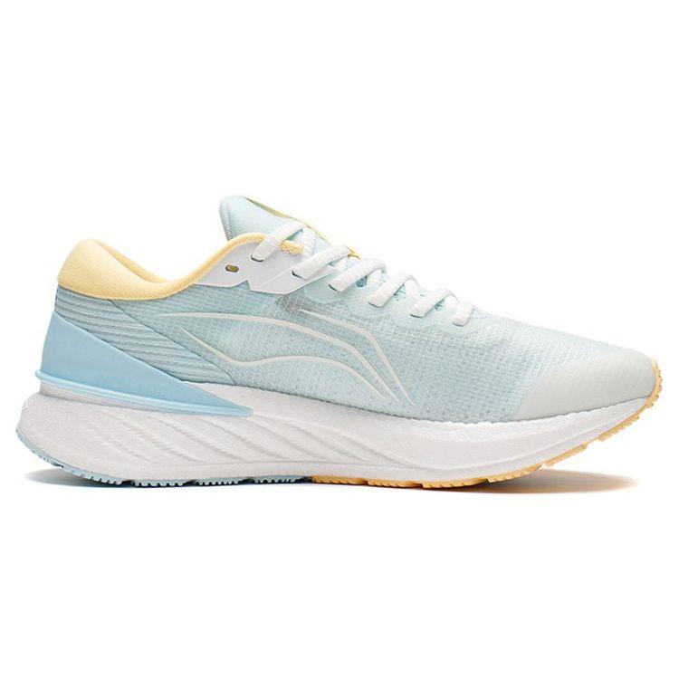 Кроссовки женские Li Ning Yue Ying 2.0 с амортизацией, нескользящие, износостойкие, с низким верхом, светло-голубые, желтые ARHS016-1