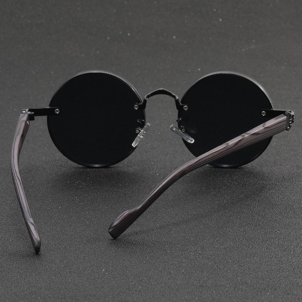 Fashion New Retro Round Frame Metal Punk Sunglasses Fashion Versatile Men's Personalized Sunglasses