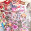 9pcs Glitter Flash Y2K Sticker Cute Toploder Journaling Decor Sticker for Phone Camera Laser Kawaii Stickers Gift