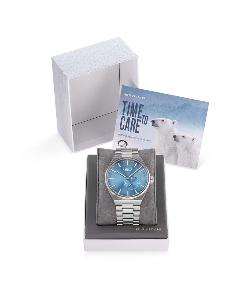 BERING 19441-Charity Automatic Men's Watch Polar Bear Sapphire Crystal Stainless Steel 10ATM
