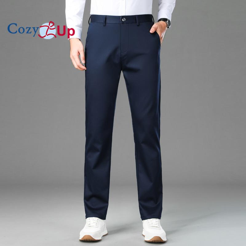 Уютные мужские деловые тонкие прямые эластичные универсальные повседневные брюки в деловом стиле