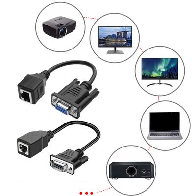 Качественный кабель-конвертер DB9 (розетка/вилка) в RJ45 для надежной передачи данных. Кабель-конвертер для легкого подключения.