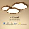 Nordic Style Walnut Solid Wood Ceiling Lamp for Living Room, Bedroom, Study - Eye Protection, Antique Finish