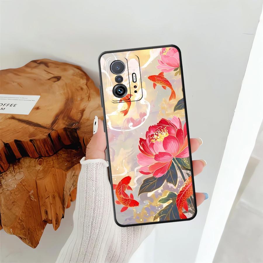 Масляная живопись Цветочный чехол для Xiaomi Mi 11 10T 11T 12 12X 12T Pro 13 Lite 14 Funda Чехол для телефона