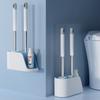 Toilet Bowl Brush 3-In-1 Toilet Cleaning Brush Cleaner Silicone Toilet Brush Set Quick-Drying Toilet Brushes & Holders For