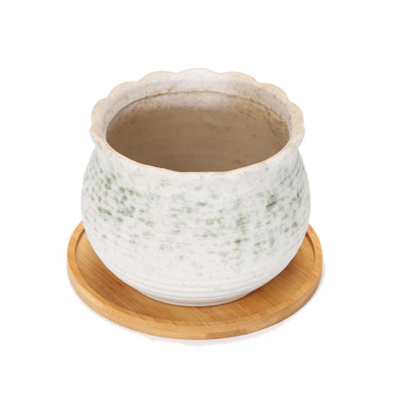 1шт бамбуковый лоток бонсай держатель круглая подставка для растений для сочных горшков садовые инструменты