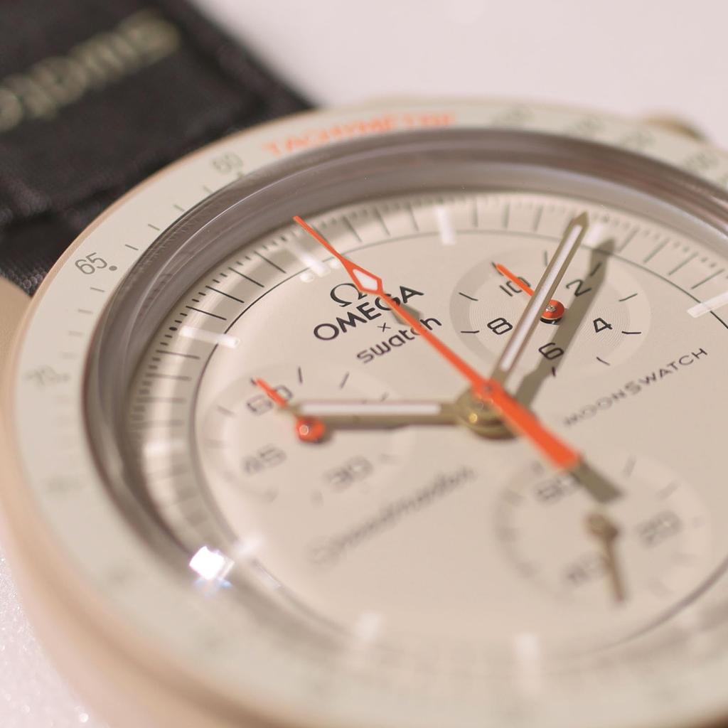 Часы OMEGA SWATCH Jupiter, оригинальная коробка Omega Swatch Collaboration с чехлом для покупок Speedmaster Model Mission, водонепроницаемый силикон × [с ремешком]