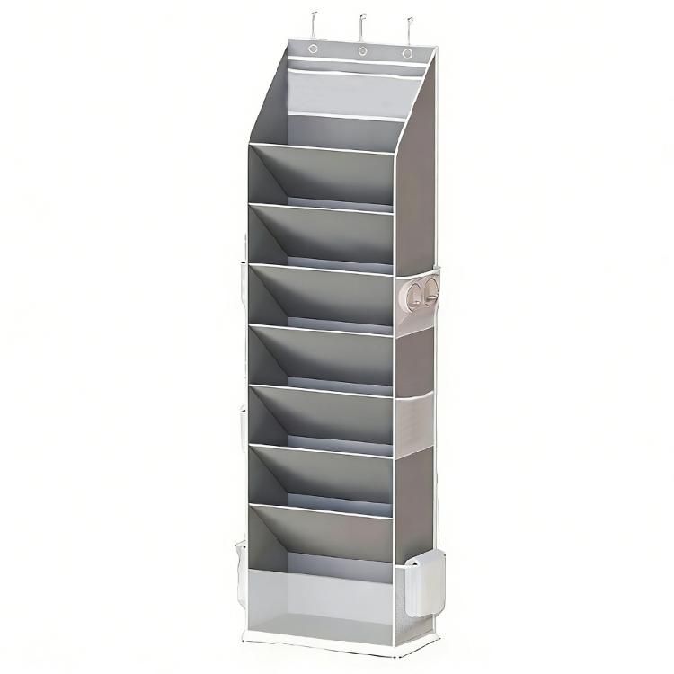 Modern Fabric Shoe Display For Door Back Providing 8 Shelves And Extra Pockets For Improved Arrangement