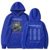 Concert-script Men Hoodie, OneRepublic Band Live Photo Front & Tour Schedule Back Print, Warm Fleece Pullover Sweatshirt for City Street Fits