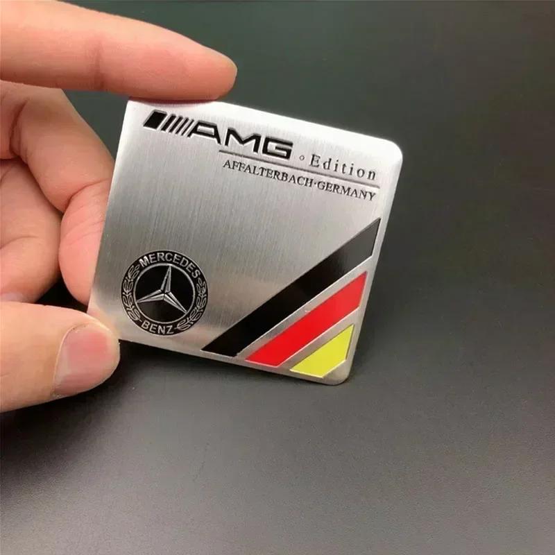 3D Aluminium Car Logo Sticker Decals Auto Decoration Accessories For Mercedes Benz AMG W204 W205 W203 W211 W212 W213 W201 W210 LF5