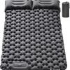 Ultralight Double Foot-Pump Inflatable Sleeping Pad for Camping