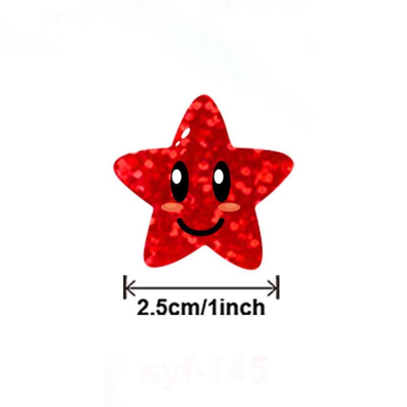 100-500pcs Glitter Star Stickers for Kids School Teacher Reward Sticker Party Decor Small Business Label Scrapbooking Stickers