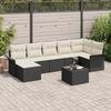 7-Piece Garden Sofa Set with Cushions Poly Rattan Brown, 2-Seater Garden Sofa with Storage and Cushions 3354126