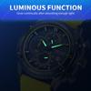 Fashion Watches for Men Military Sport Chronograph Quartz Wristwatch with Yellow Silicone Strap Luminous Hands Date Analog Watch