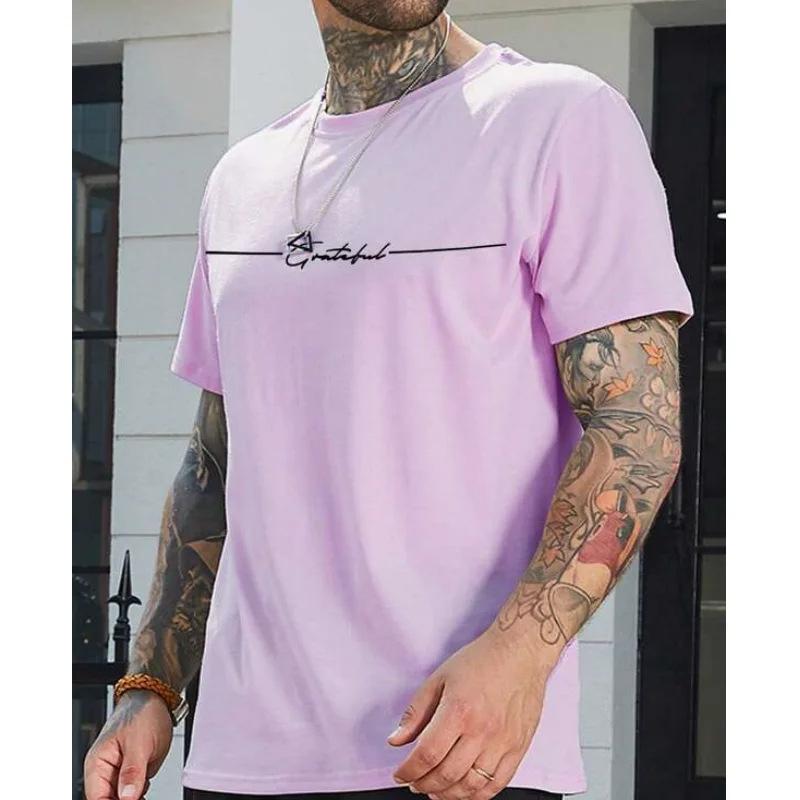 Летняя мужская футболка с 3D-принтом, спортивная, минималистичный дизайн с коротким рукавом