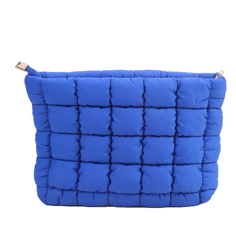 Женская косметичка с мягкой стеганой подкладкой, сумка для хранения косметики, стеганая косметичка-пуховик, большая сумка-органайзер для косметики, клатч, сумочка, кейс для косметики