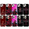 Для iPhone 16 15 Xiaomi Redmi Note 13 12 11 Pro Max X 9 14 XR Samsung Galaxy A15 S24 S23 Plus Huawei OPPO Marvel Deadpool Superhero Logo Phone Case