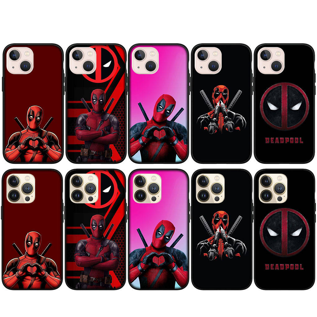 Для iPhone 16 15 Xiaomi Redmi Note 13 12 11 Pro Max X 9 14 XR Samsung Galaxy A15 S24 S23 Plus Huawei OPPO Marvel Deadpool Superhero Logo Phone Case