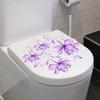 Наклейка на унитаз Яркая цветочная наклейка Долговечная водонепроницаемая ПВХ настенная наклейка для