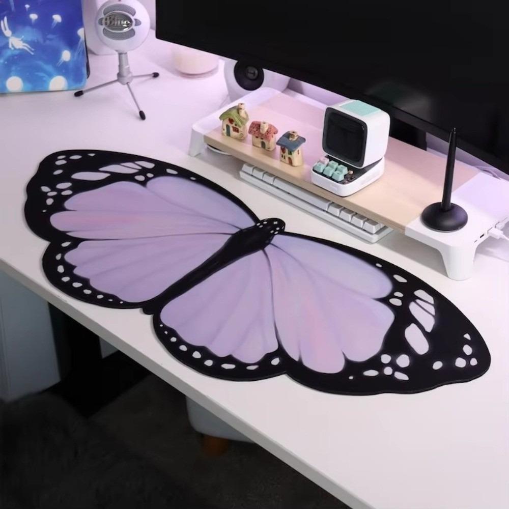 Wear-resistant Butterfly Deskmat Anti Slip Butterfly Mouse Pads Decoration Laptop Desk Mat Home