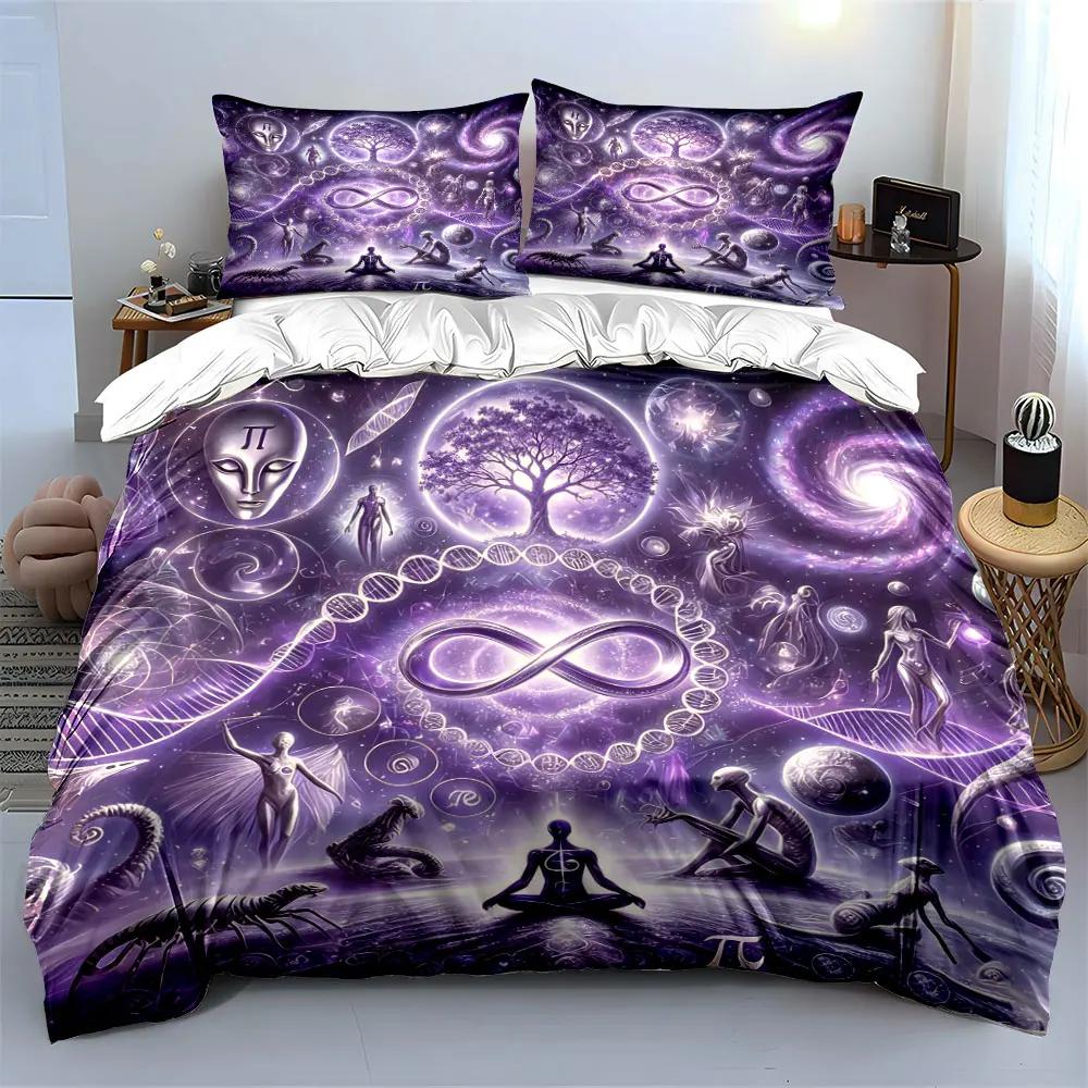 "Cosmic Meditation Art Set" Soft Comfortable Duvet Cover Bedding Set Included 1*Duvet Cover & 2*Pillowcases gift
