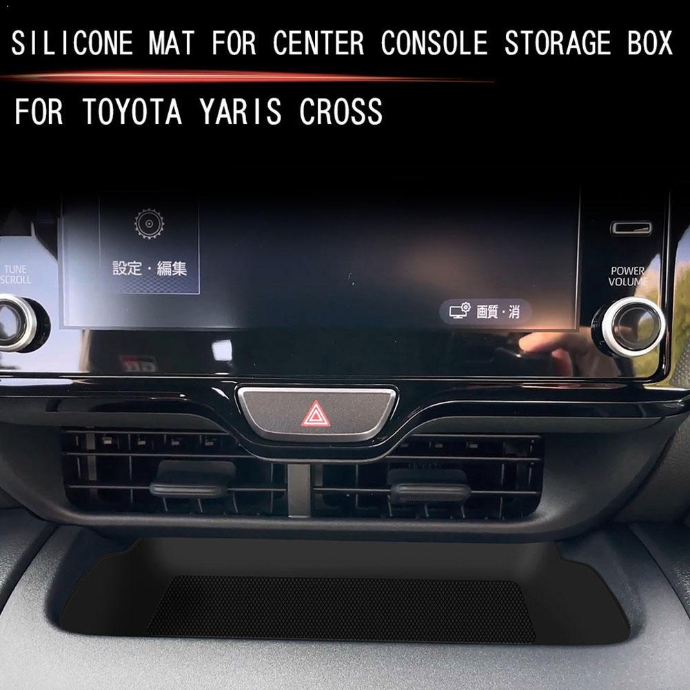 Силиконовая подкладка для Toyota Yaris Cross - - Коврик для ящика для хранения под экраном навигации. Противоскользящий пылезащитный силикон