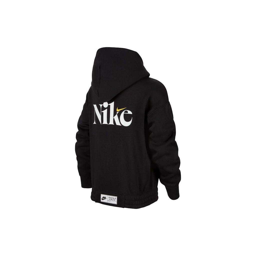 Nike Повседневная куртка с капюшоном и застежкой-молнией с принтом Детские куртки черного цвета FV8447-010