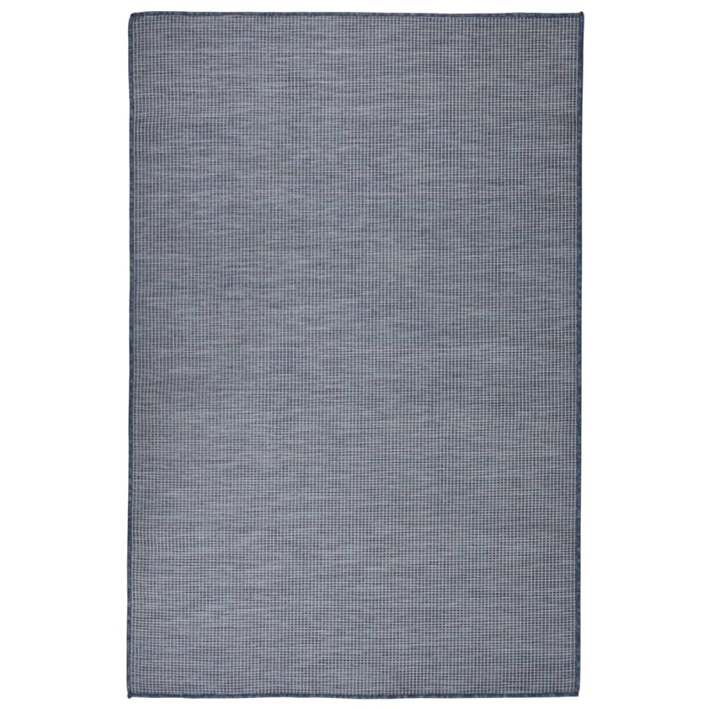 Outdoor Flat Woven Rug 120 x 170 cm Blue