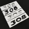 3d ABS Chrome Black Logo 308 Letters Car Trunk Emblem Badge For 308 SW CC Adhesive Number Sticker Accessories